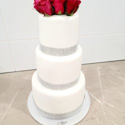 Potažený svatební s růžemi